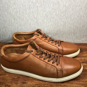 Allen Edmonds "COURTSIDE" Men SZ 13 E Wide Brown Low-Top Leather Dress Sneakers